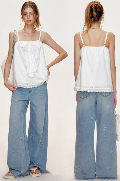 French Petal Cotton Jeans