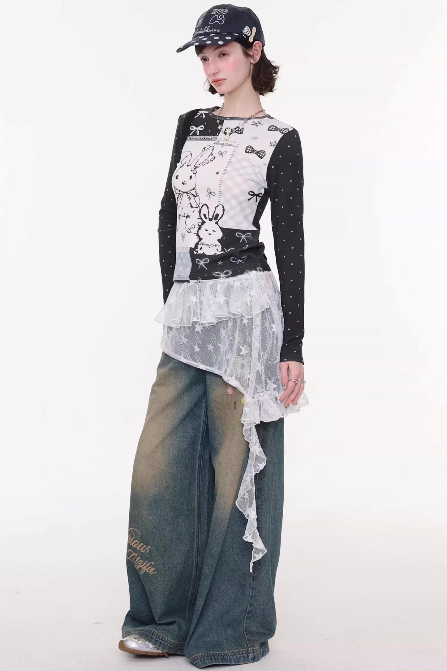 Star Lace Layered Skirt