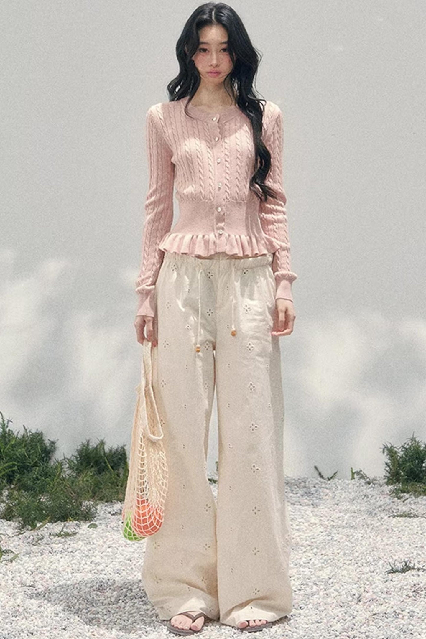 Pearl Soft Ode Ruffle Sweater