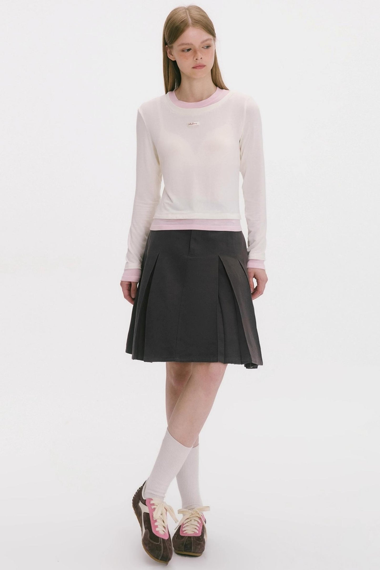 Fake Two Piece Base Layer Silk Top