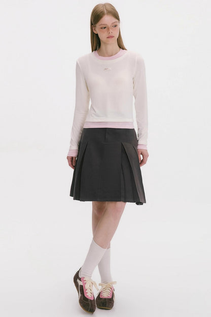 Fake Two Piece Base Layer Silk Top