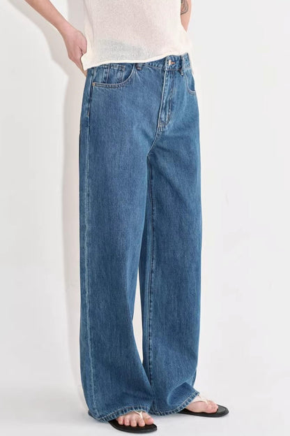 Retro Drapey Denim Pants