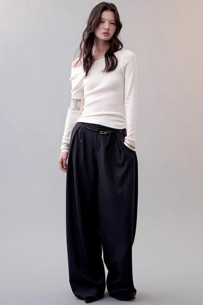 Cloud Yarn Long-sleeved Top