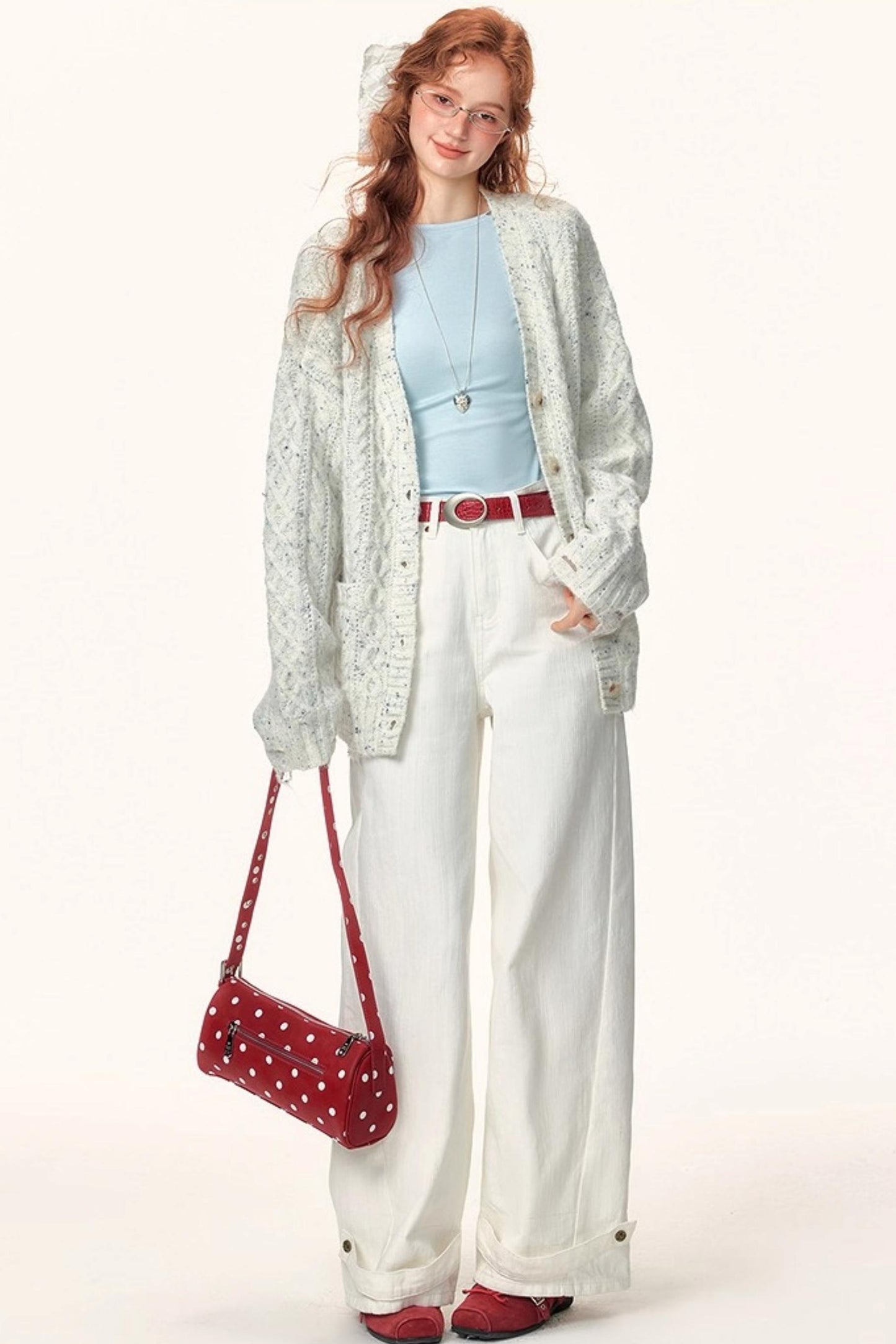 Atmospheric Irregular V-Neck Cardigan