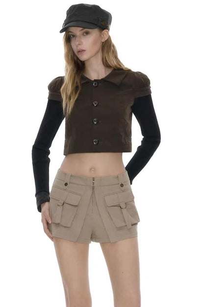 Vintage Retro Spring Workwear Top