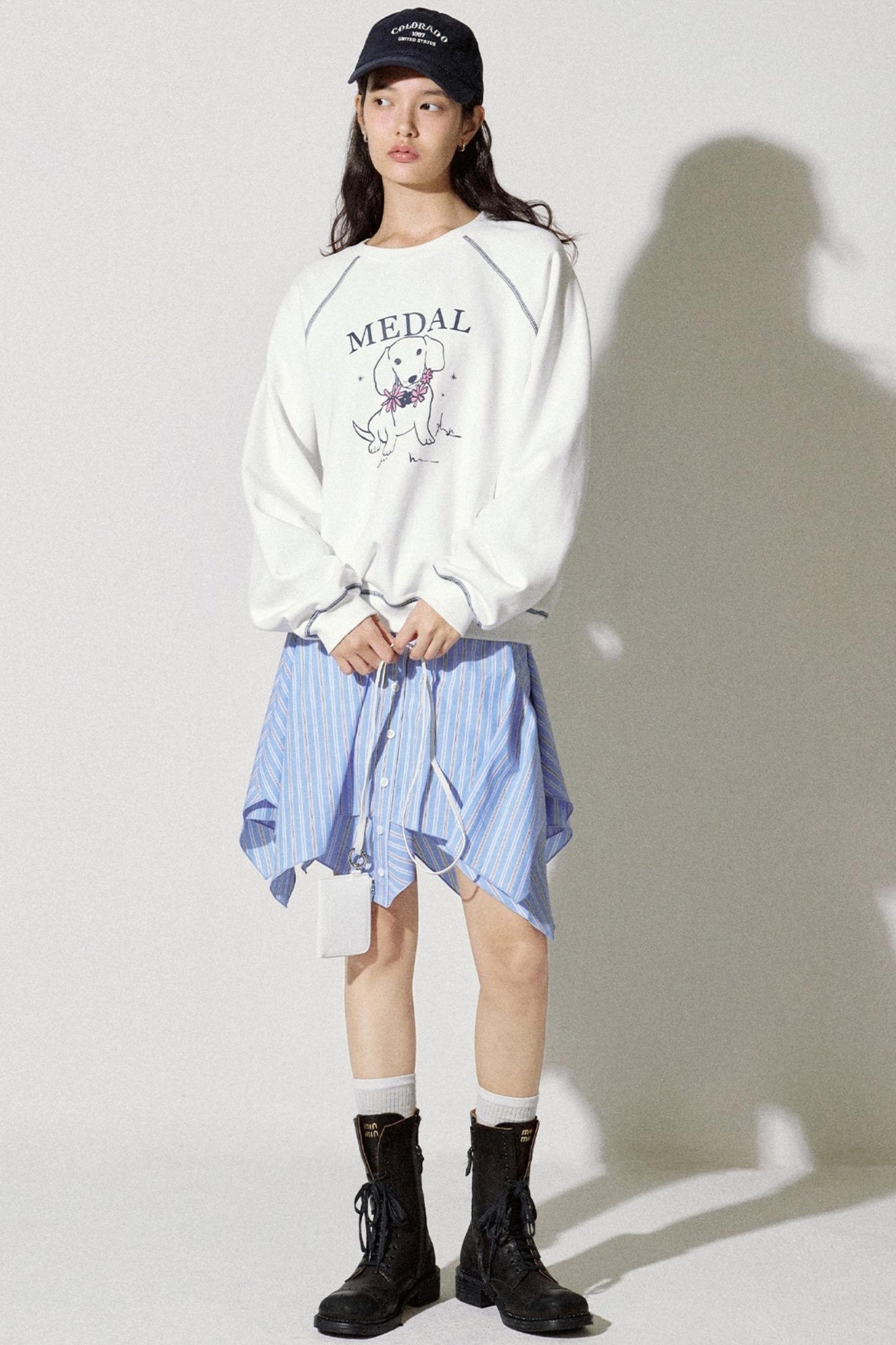 Playful Puppy Print Sweatshirt