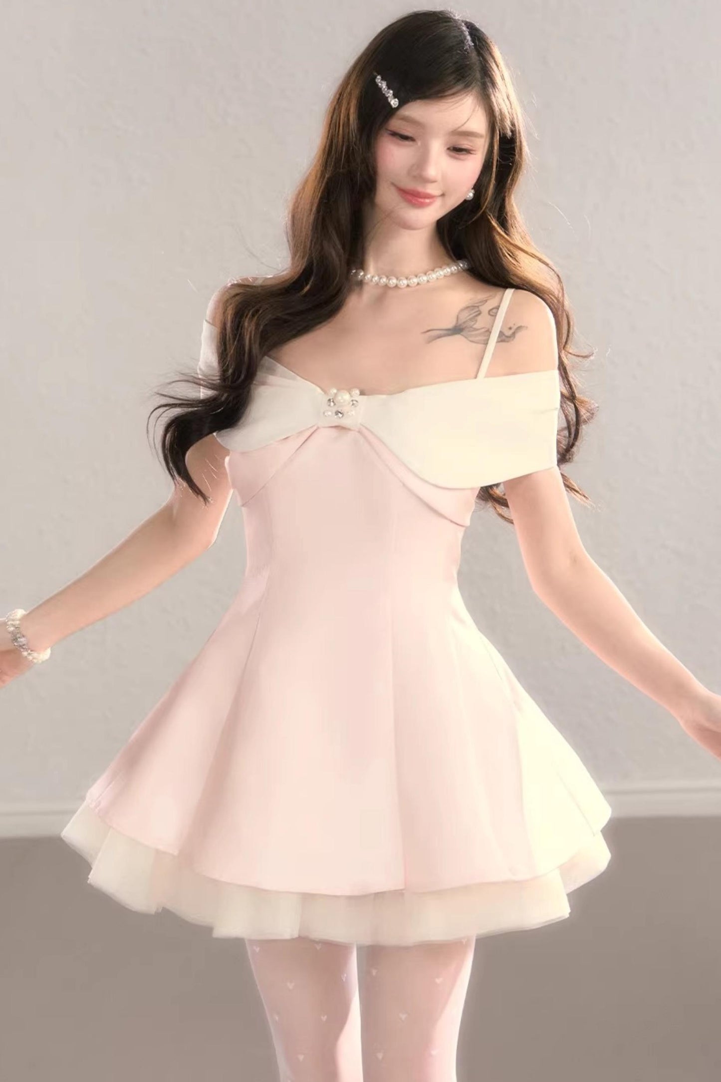 Off-Shoulder Bowknot Princess Dress