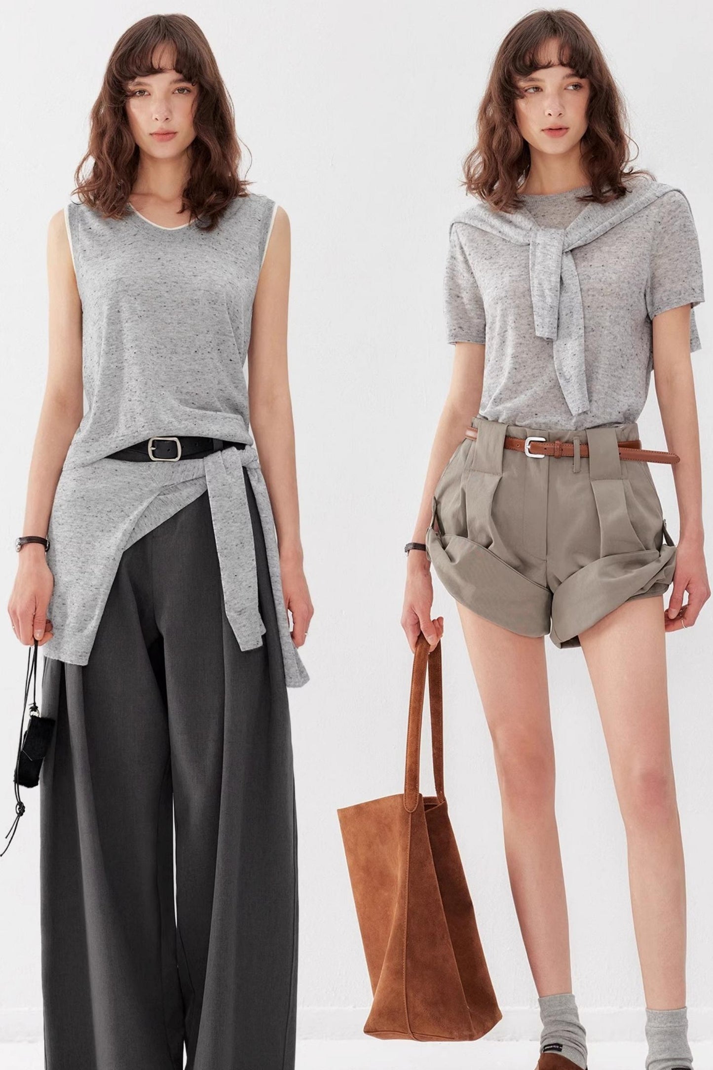 Wool Knit Cardigan Set-Up