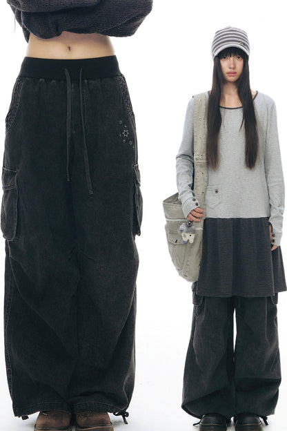 Vintage Weite Retro-Hosen