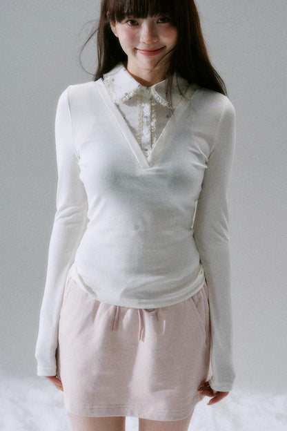 Vintage Lace Patchwork Sweater