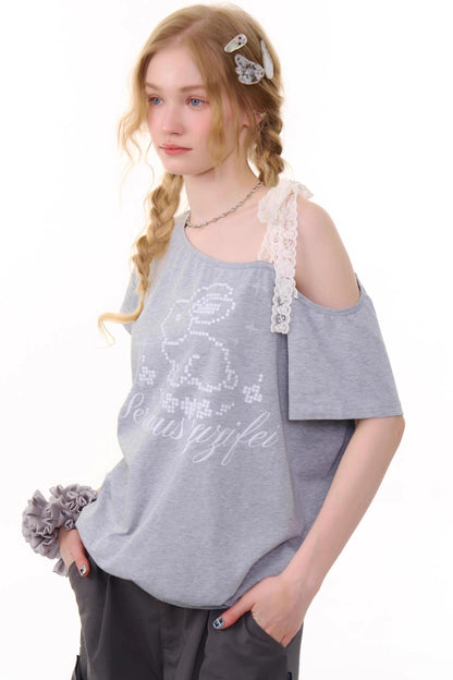 Lace-Up Retro Rabbit Tee