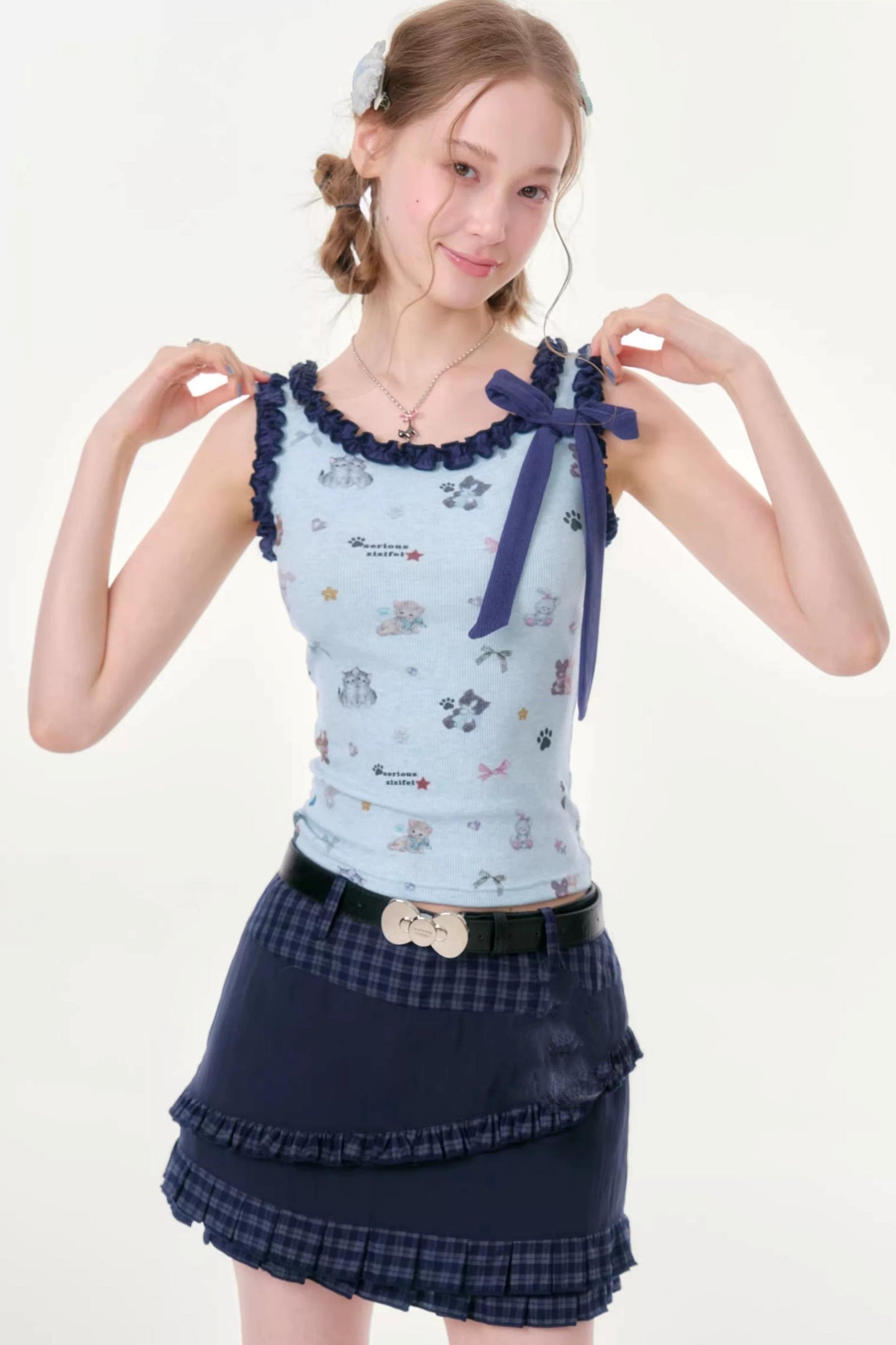 Cat Paradise Ruffled Camisole