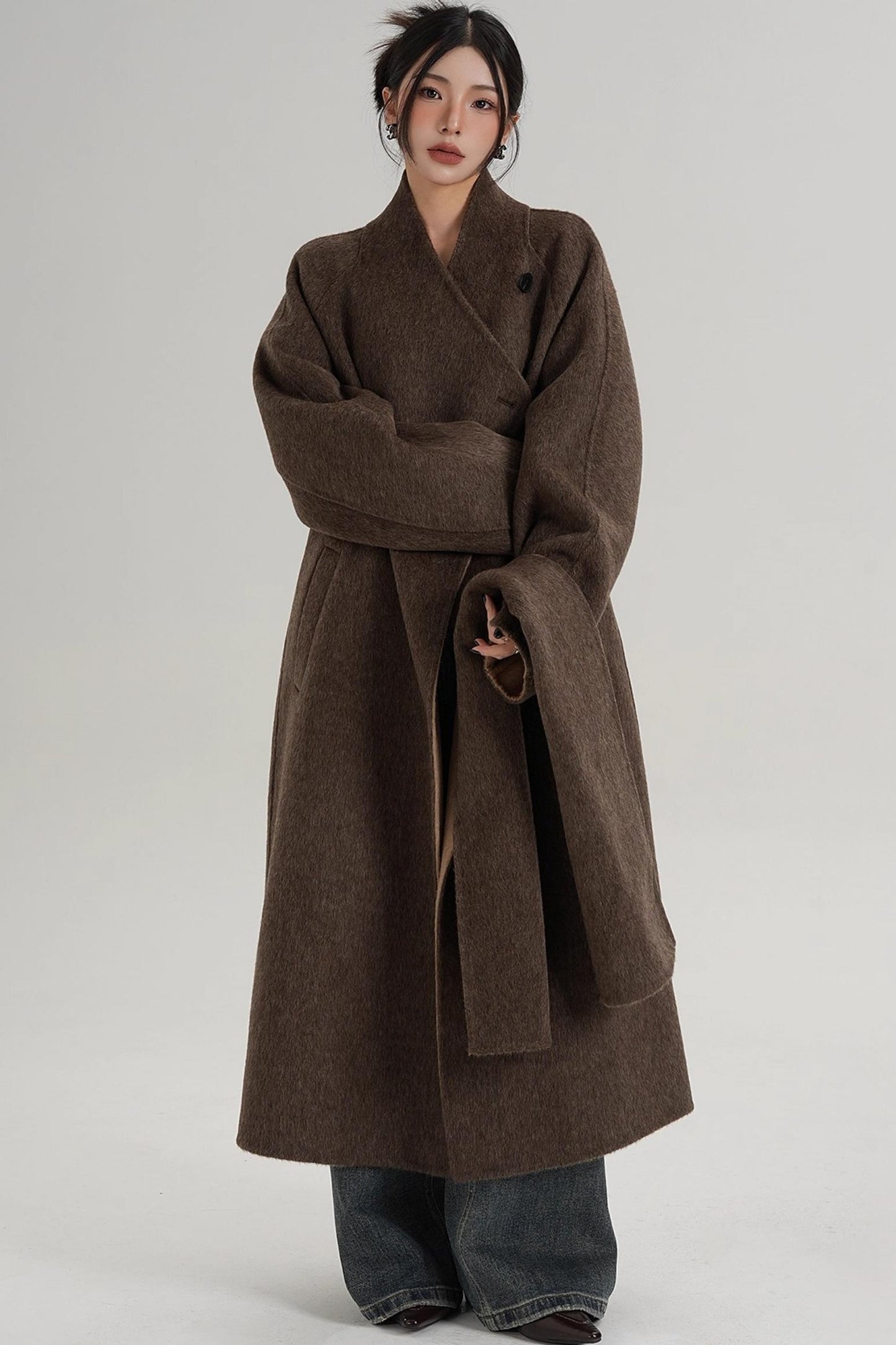 Reversible Long Wool Coat