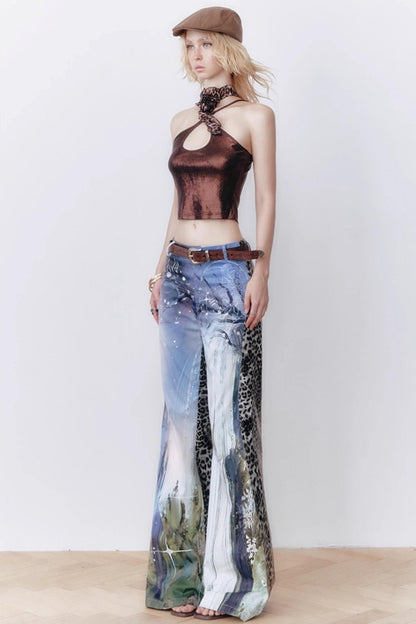 Leopard Waterfall Pants