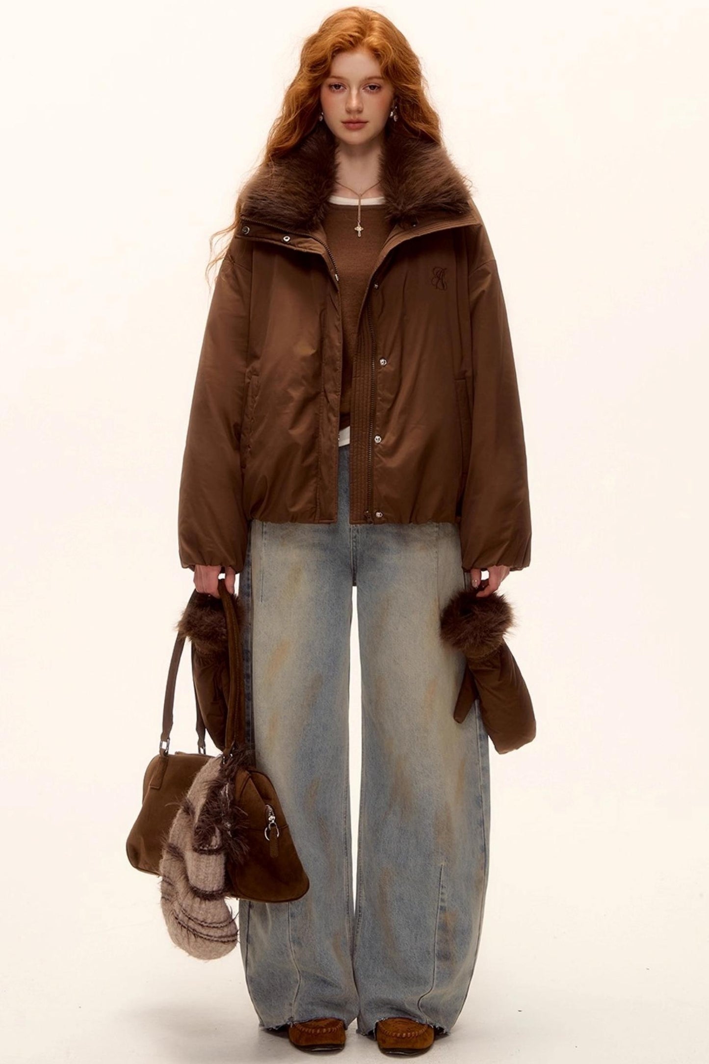 Vintage Washed Distressed Denim Pants