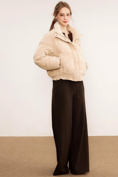 Wool Knit Wide-Leg Pants