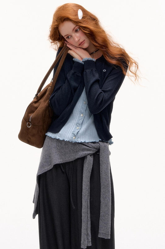 Knit Fake Collar Scarf