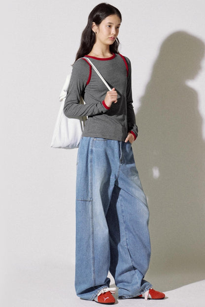 Tailoring Blue Loose Jeans