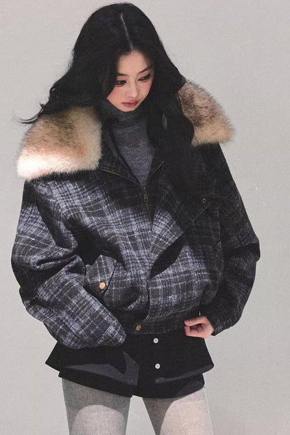 Hepburn Plaid Quilted Jacket