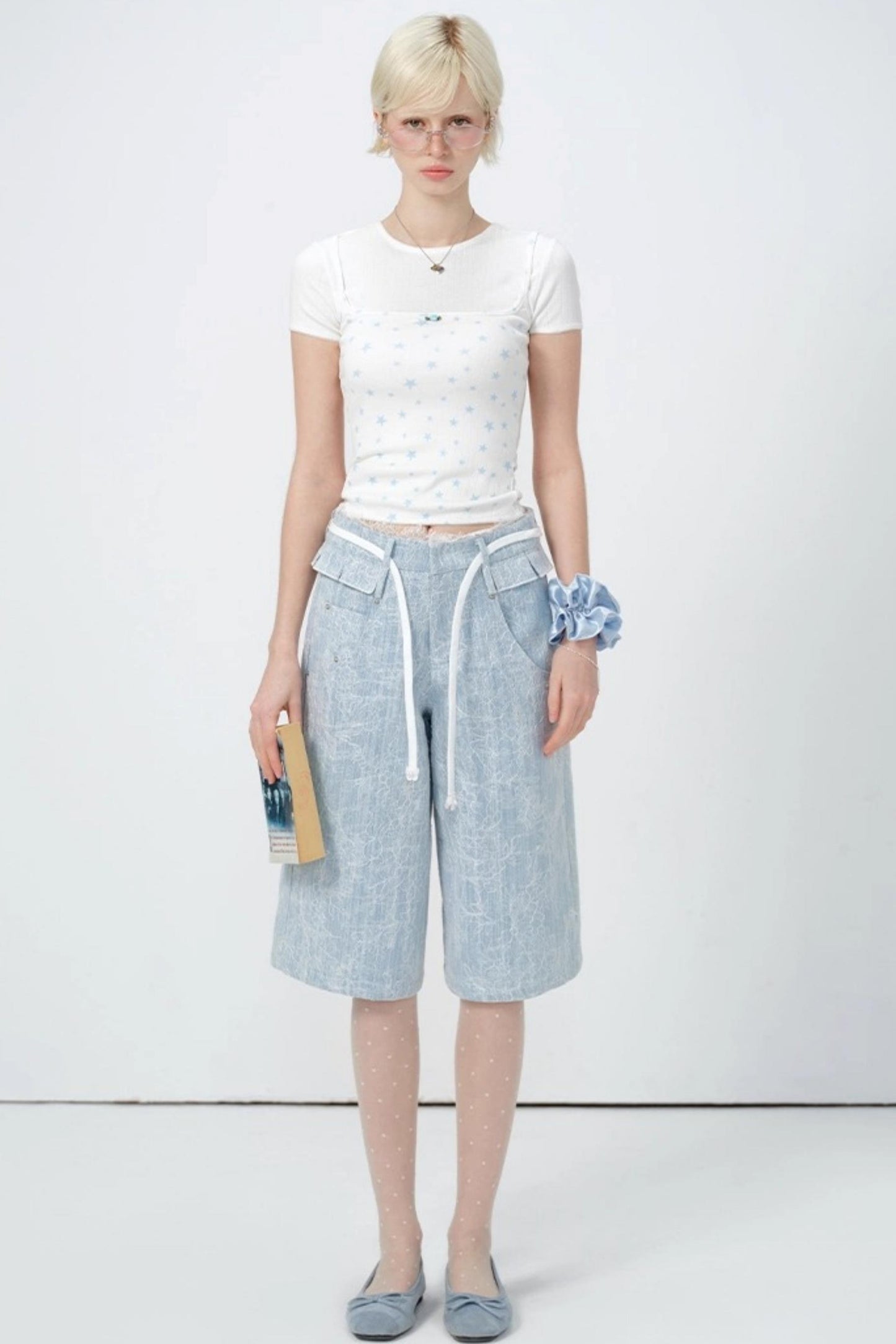 Summer Lace High-Waist Wide-Leg Pants