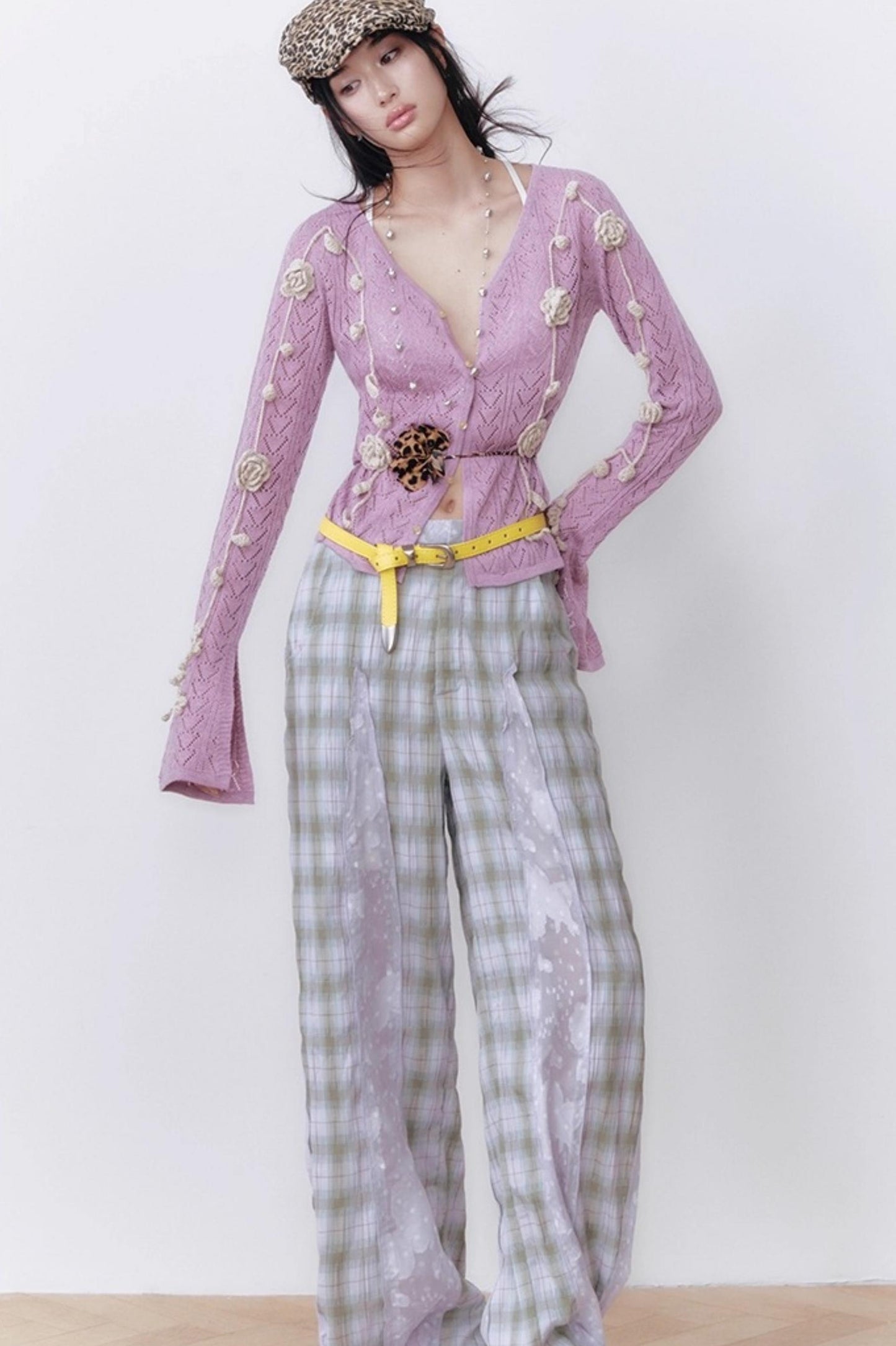 Wool Flower Cardigan