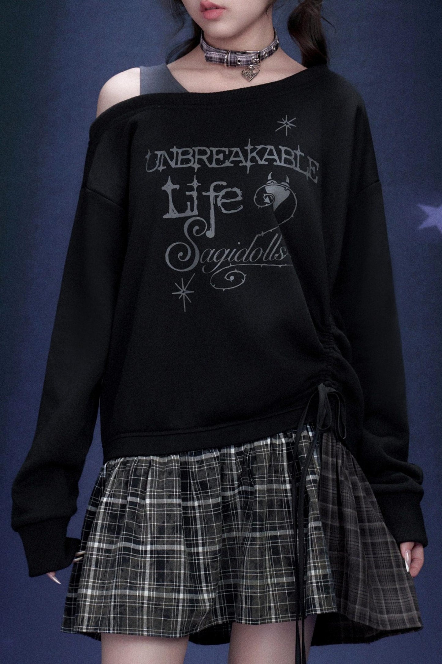 Dark Graffiti Sweatshirt Dress