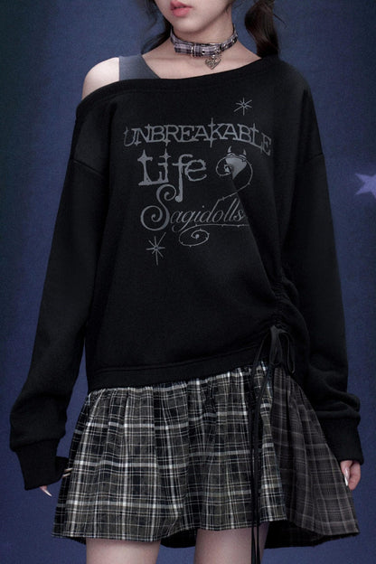 Dark Graffiti Sweatshirt Dress