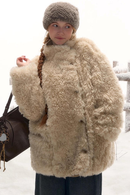 Reversible Leather Fur Coat