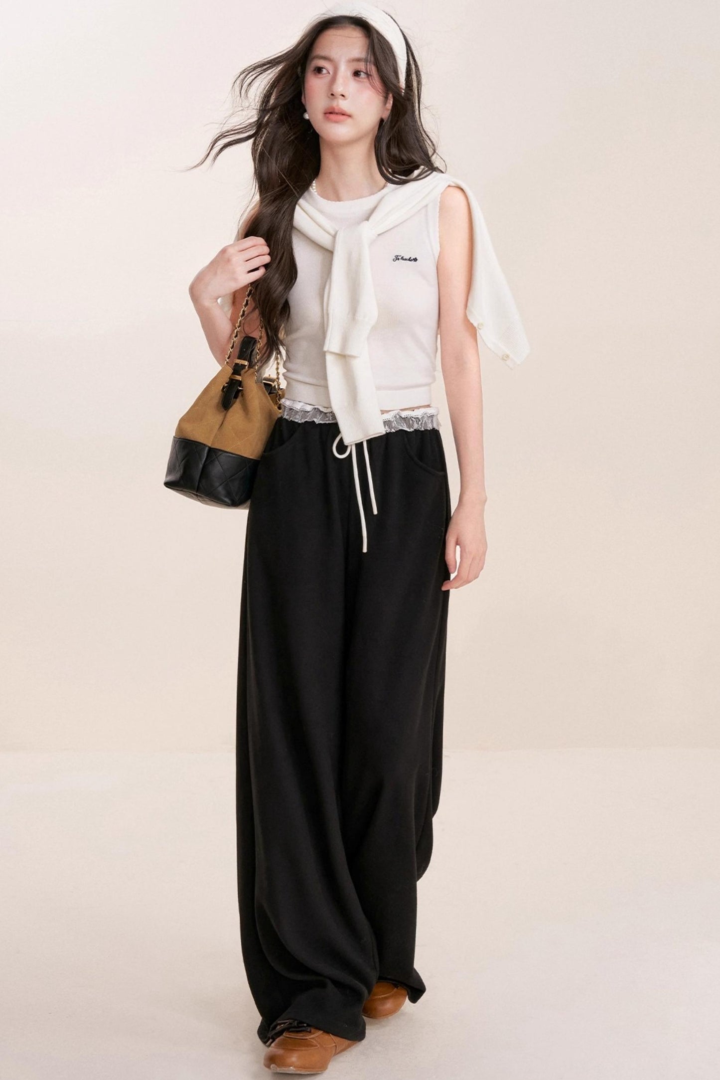 Romantic Lace Wide-Leg Pants