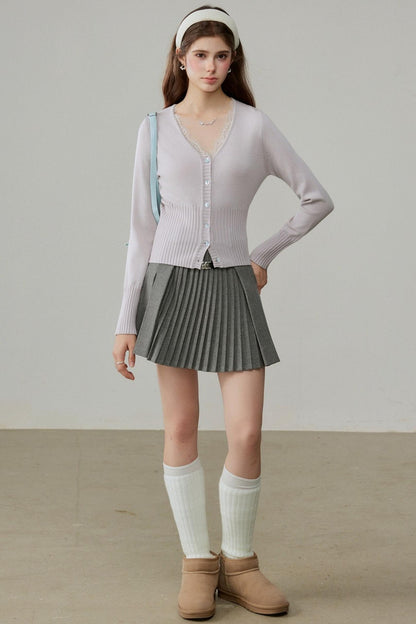 Winter V-Neck Wool Cardigan
