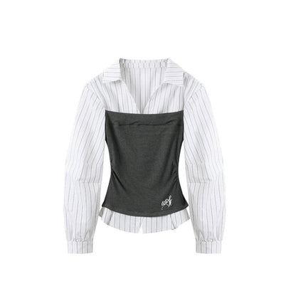 Knitted Patchwork Striped Set-Up