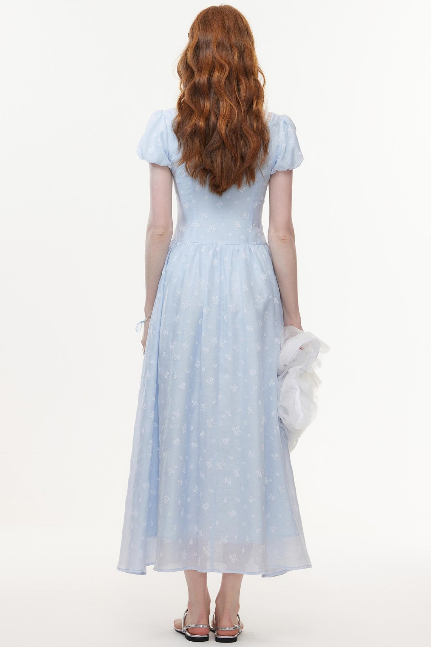 Vintage Floral Square Dress