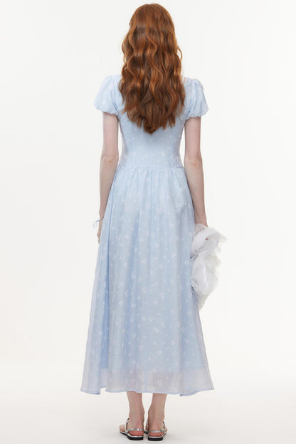 Vintage Floral Square Dress