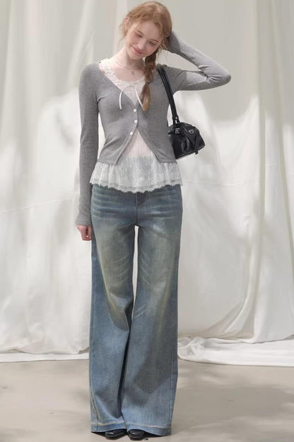 Flower Melody Lace Knit Cardigan