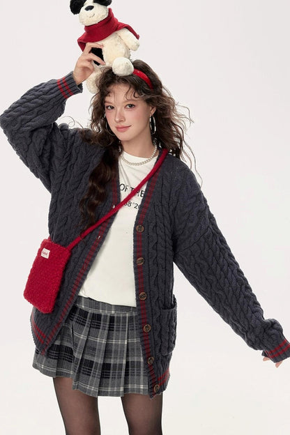 Japanese Knitted V-Neck Sweater