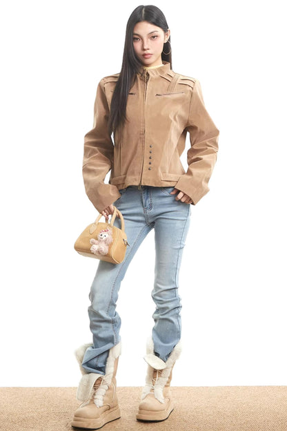 Retro Coffee Workwear Jacket