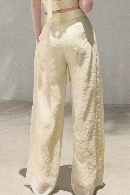 Old-Money-Netz-Hose mit weitem Bein