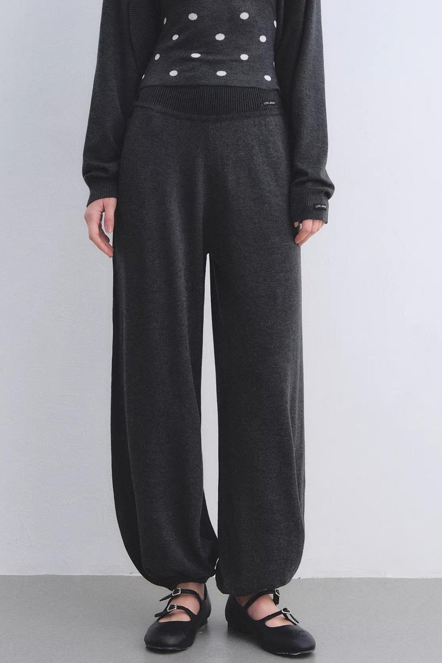 Lyocell Polka Dot Cardigan Set-Up