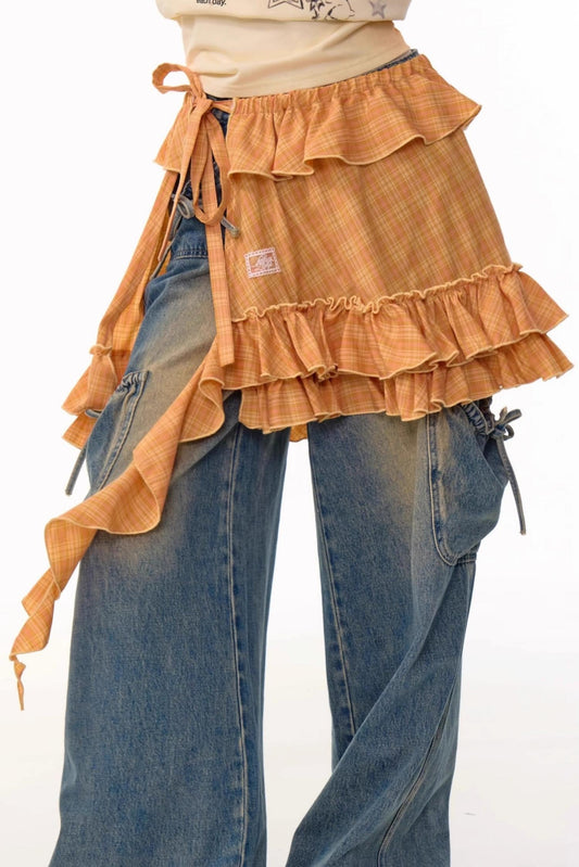 Irregular Pleated Lace Dress