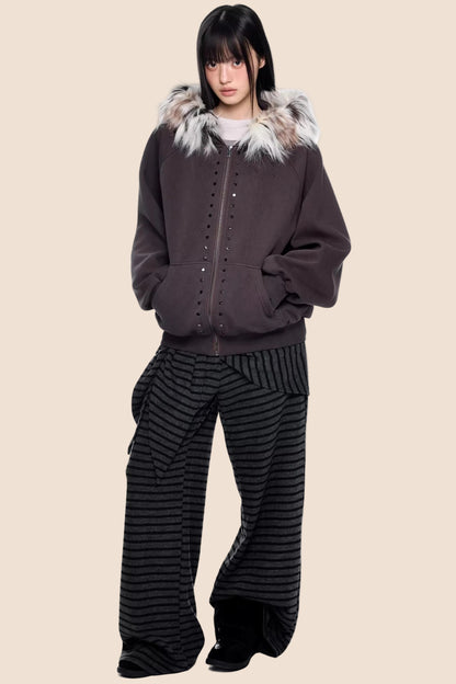 Rivet Retro Wide-Leg Pants Set-Up