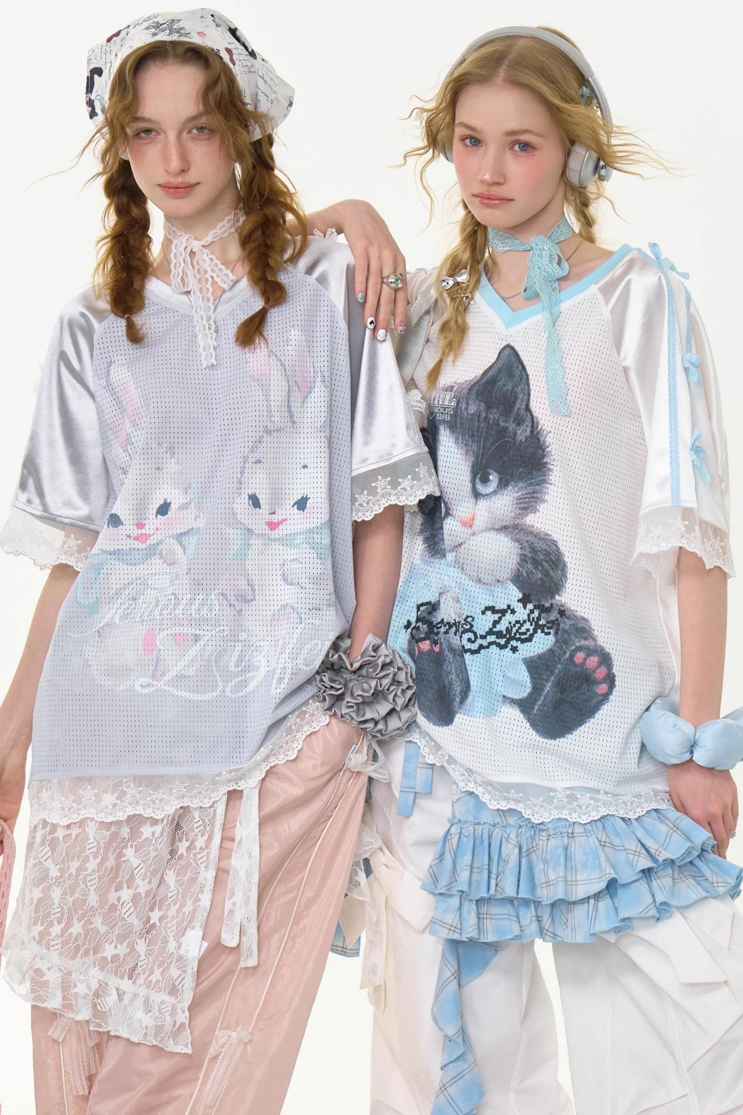 Summer Rabbit V-Neck Tee