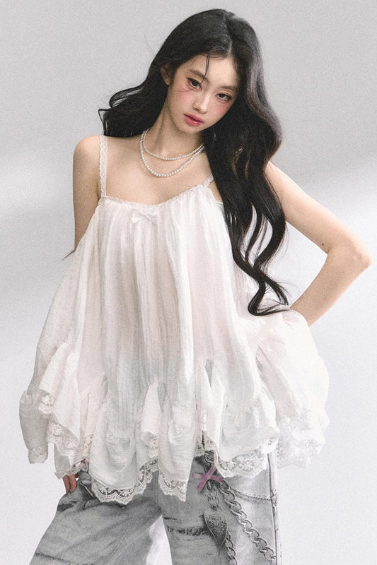 Chiffon Lace Doll Top