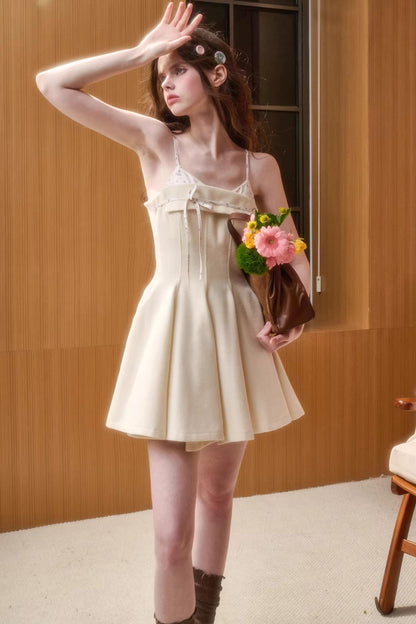 Wool Fluffy Camisole Dress