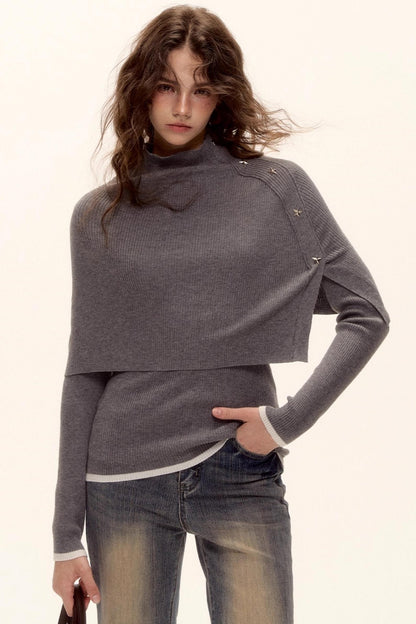 Wool Color-Block Top Set