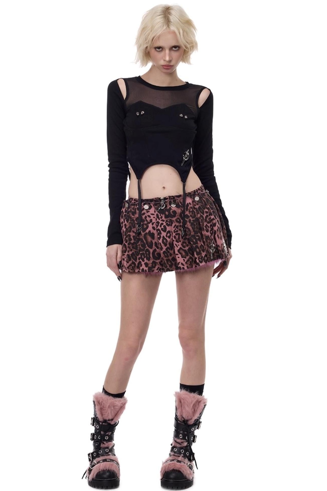 Electric Moon Mesh Top