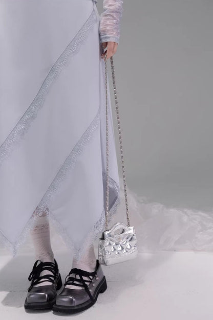 Irregular Lace Patchwork Skirt