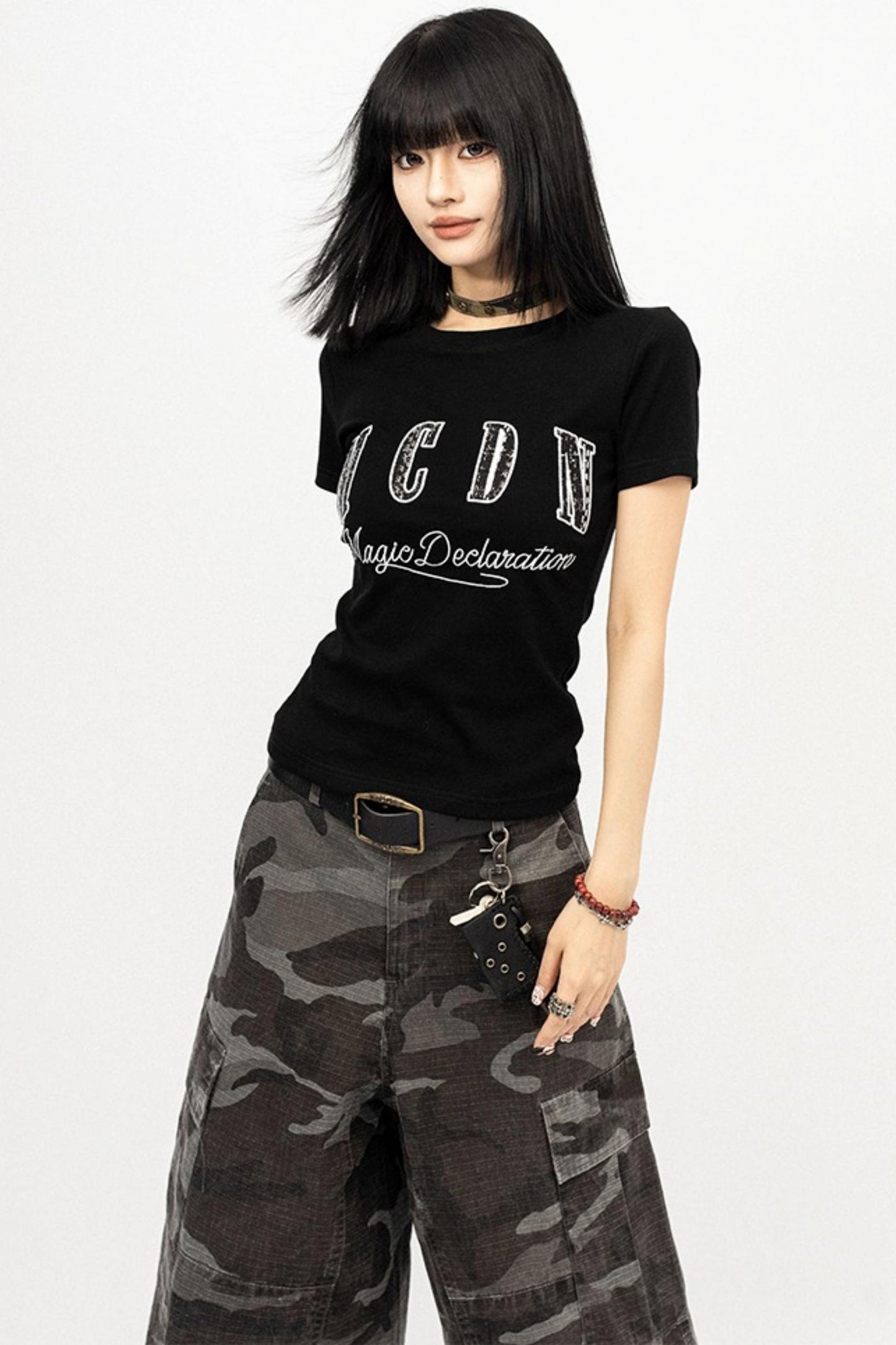 American Retro Summer Black T-Shirt