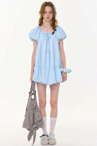 Summer Chic Bubble Sleeve Dress