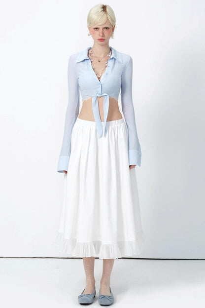 High-Waist A-Line Skirt