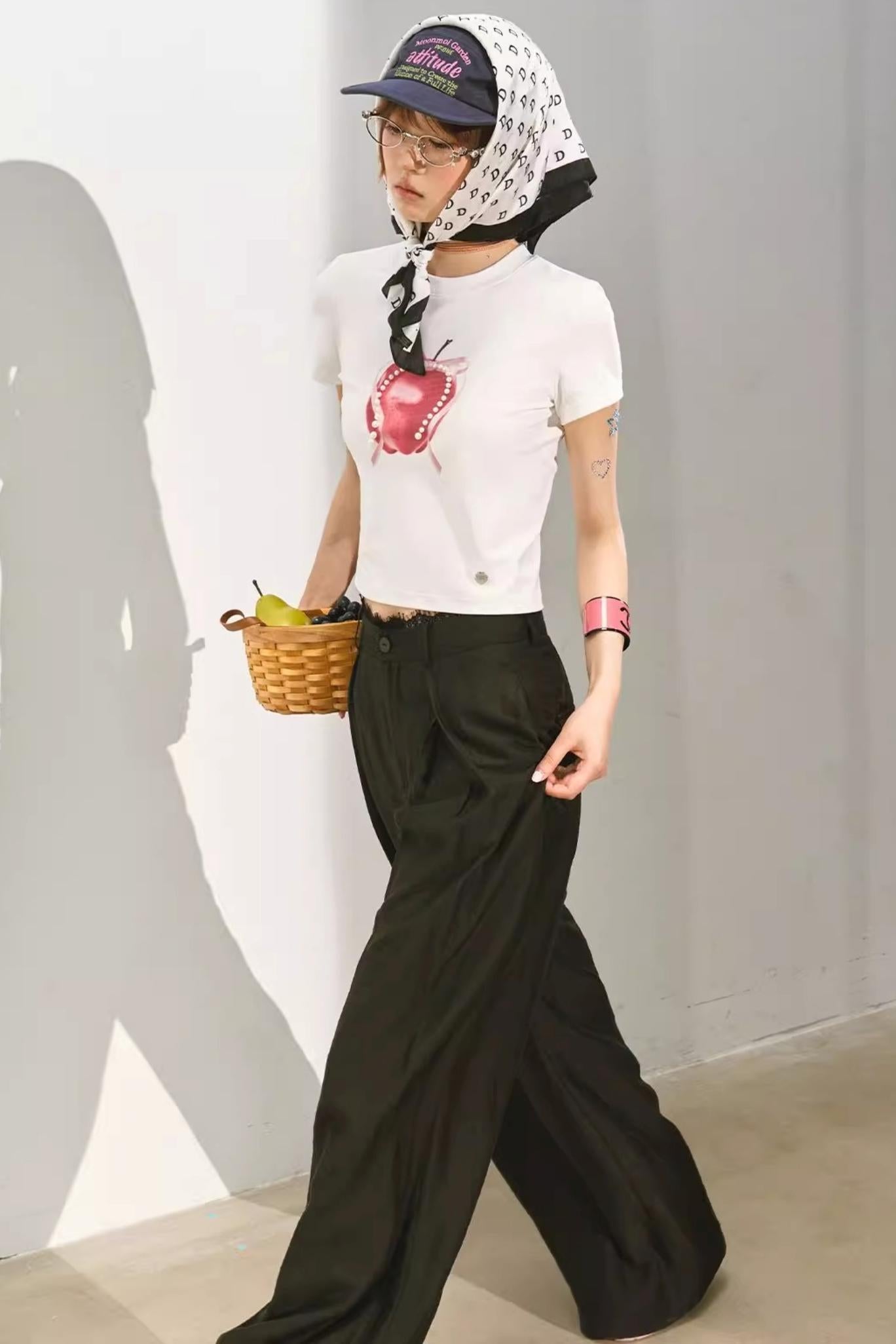 Pleated Organza Pants